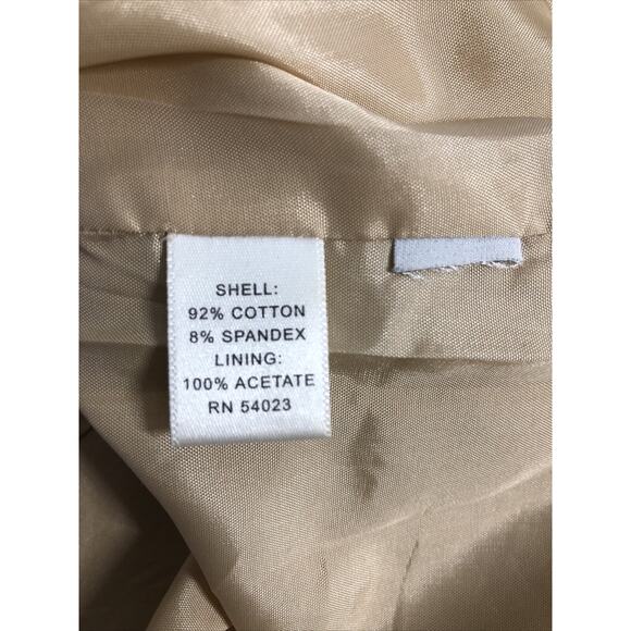 Banana Repub. Women Skirt Size 6 A Lined Knee Length Tan 2 Pockets Zipper Preppy - Picture 6 of 6